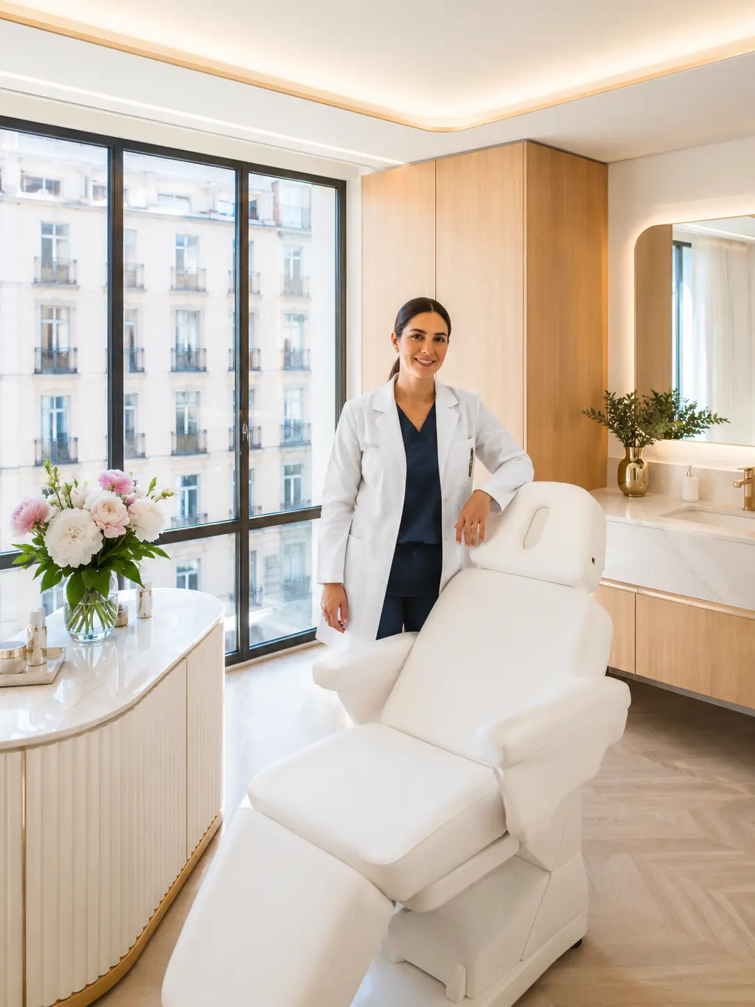 Sala moderna de medicina estética en Clínica Lumina